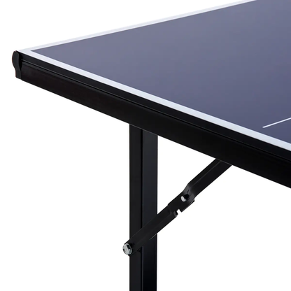 Tennis Table Ping Pong Foldable with Net Game Steel 183cm Indoor, Blue HOMCOM by Unbranded