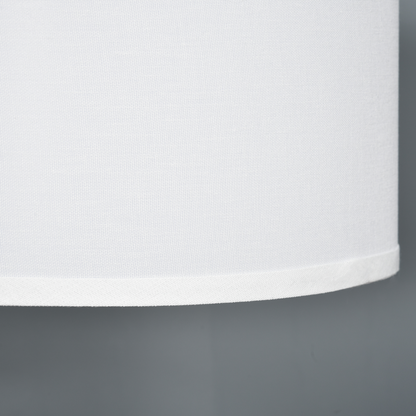 Floor Lamp with Linen Lampshade Round Base for Living Room Bedroom HOMCOM by Unbranded