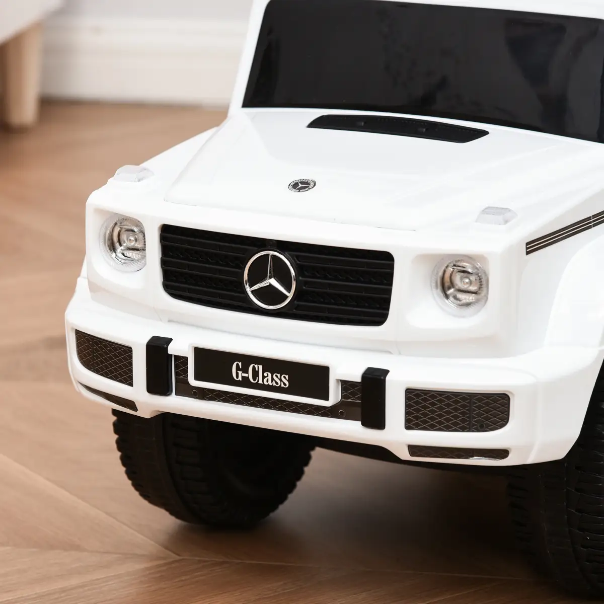 Benz G350 Ride-on Sliding Car Floor Slider Stroller Kids Vehicle, White HOMCOM by Unbranded