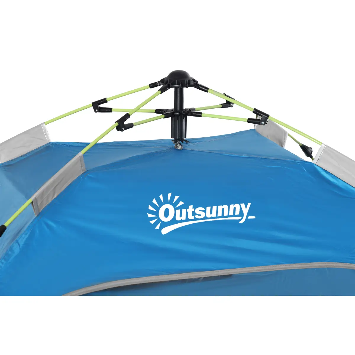 2 Man Pop-up Beach Tent Sun Shade Shelter Hut w/ Windows Door Blue Outsunny by Unbranded