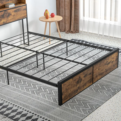 HOMCOM 5.2FT King Bed Frame with Storage Headboard and Under Bed Storage by HOMCOM