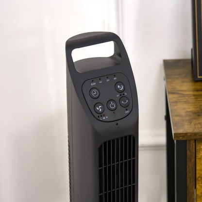 Oscillating Tower Fan Cooling with Remote, 4H Timer for Home Office by HOMCOM