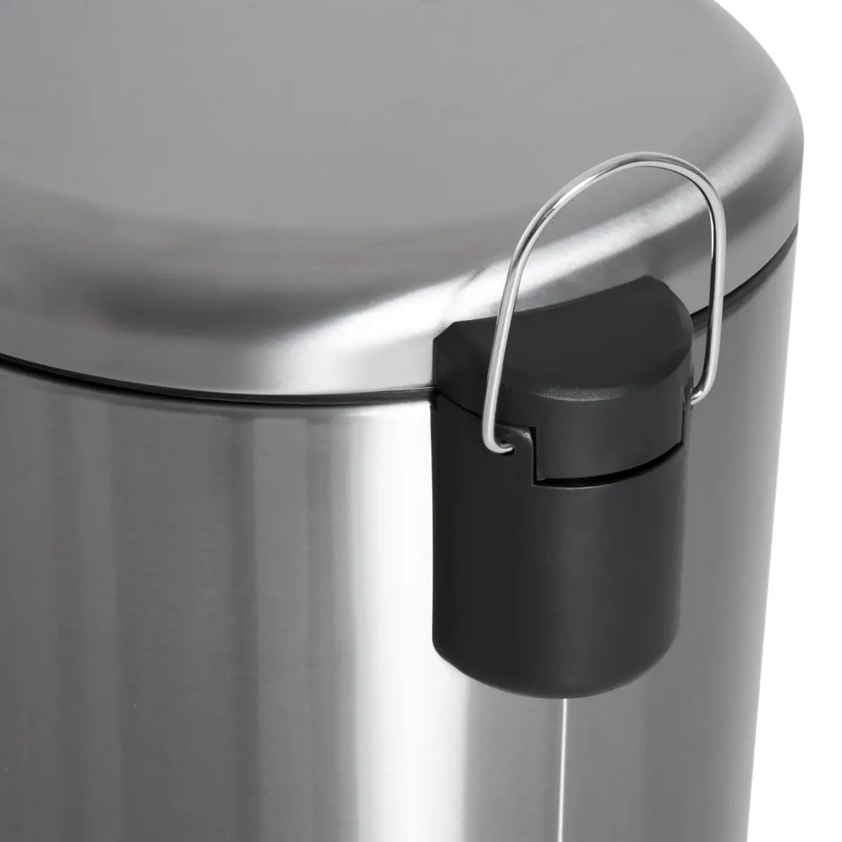 30L Pedal Bin, ?29.2 cm-Black/Silver by HOMCOM