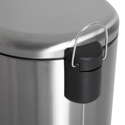 30L Pedal Bin, ?29.2 cm-Black/Silver by HOMCOM