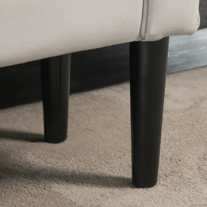Elegant Flannelette Home End Bench Wood Legs Padding High Scrolled Ends by Unbranded