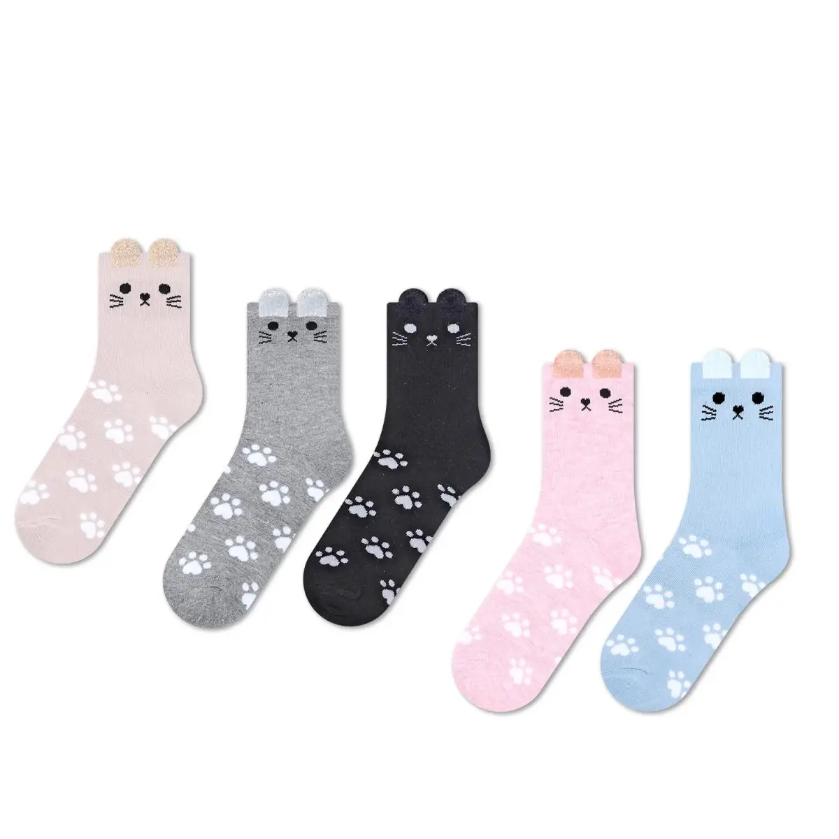 VINSANI CAT SOCKS 5pk 1010412 by Vinsani