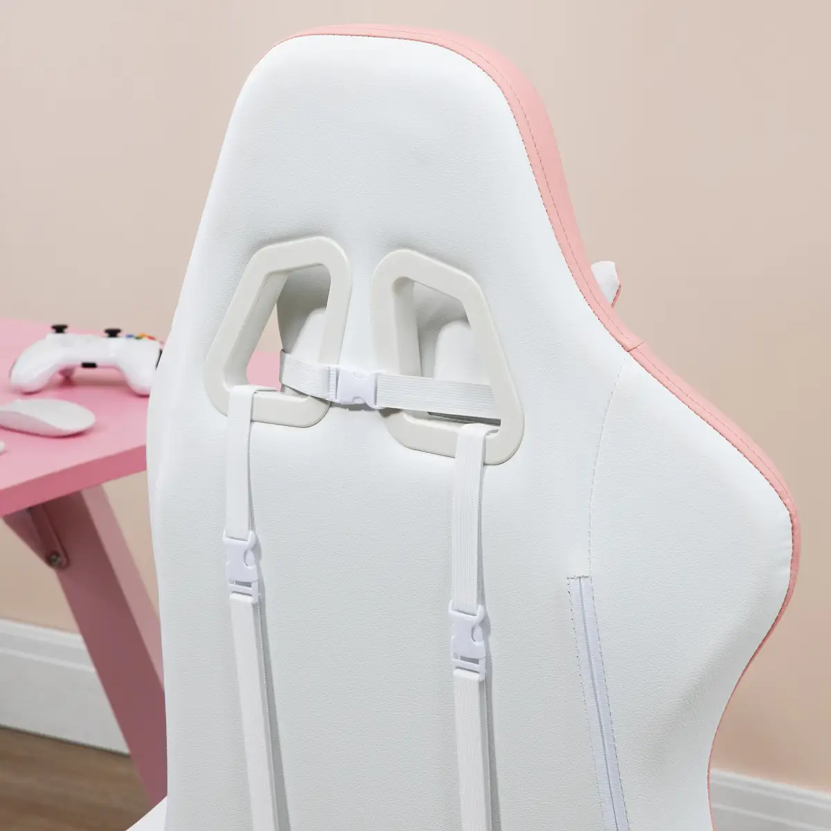 Vinsetto Racing Style Gaming Chair with Reclining Function Footrest, Pink by Vinsetto