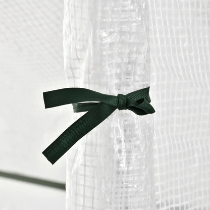 Walk-In Greenhouse Vegetable Plant Window Roll-Up 180 x 100 x 165cm, White by Outsunny