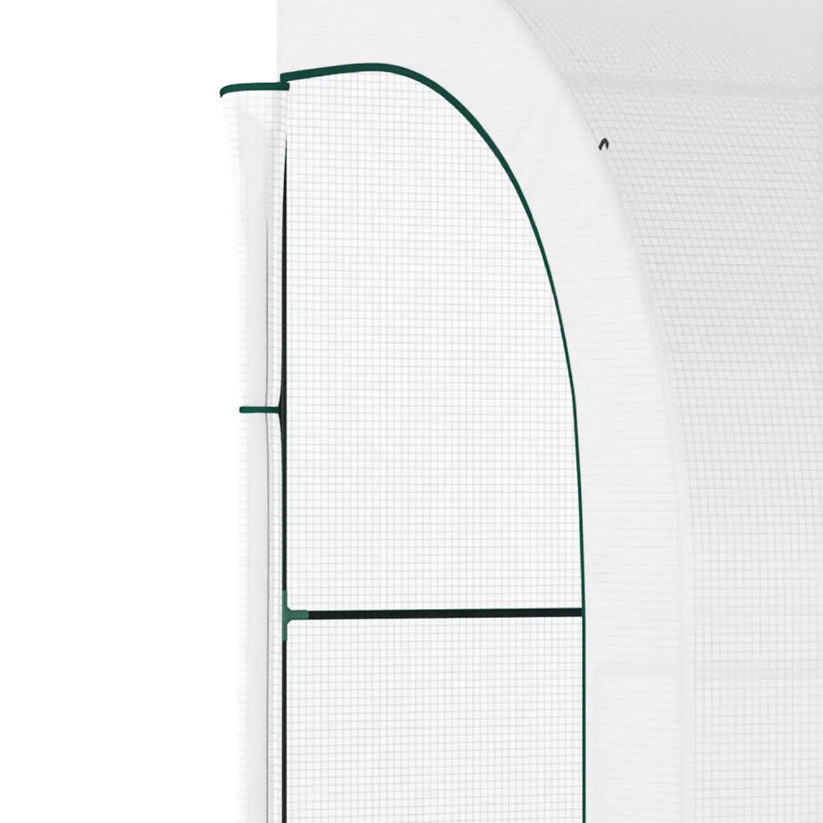 300 x 150 x 213 Plant Greenhouse Garden Nursery w/ Cover Window, White by Outsunny