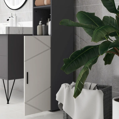 kleankin Tall Bathroom Storage Cabinet, Slim Bathroom Cabinet with Soft Close by kleankin