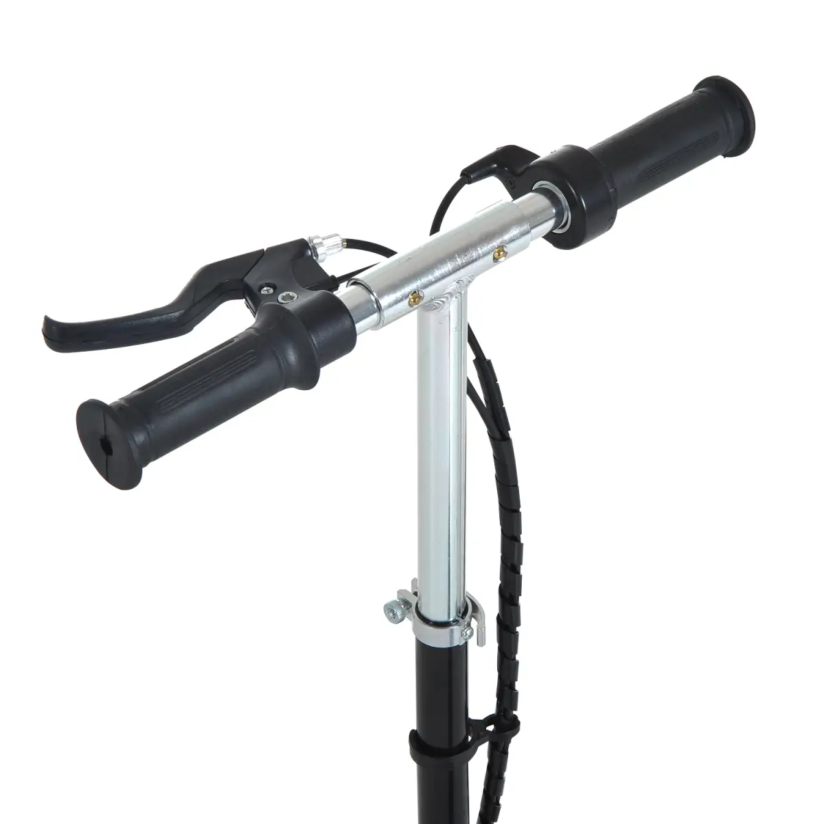 Kids Foldable Electric Powered Scooter 120W Toy Brake Kickstand Black HOMCOM by Unbranded
