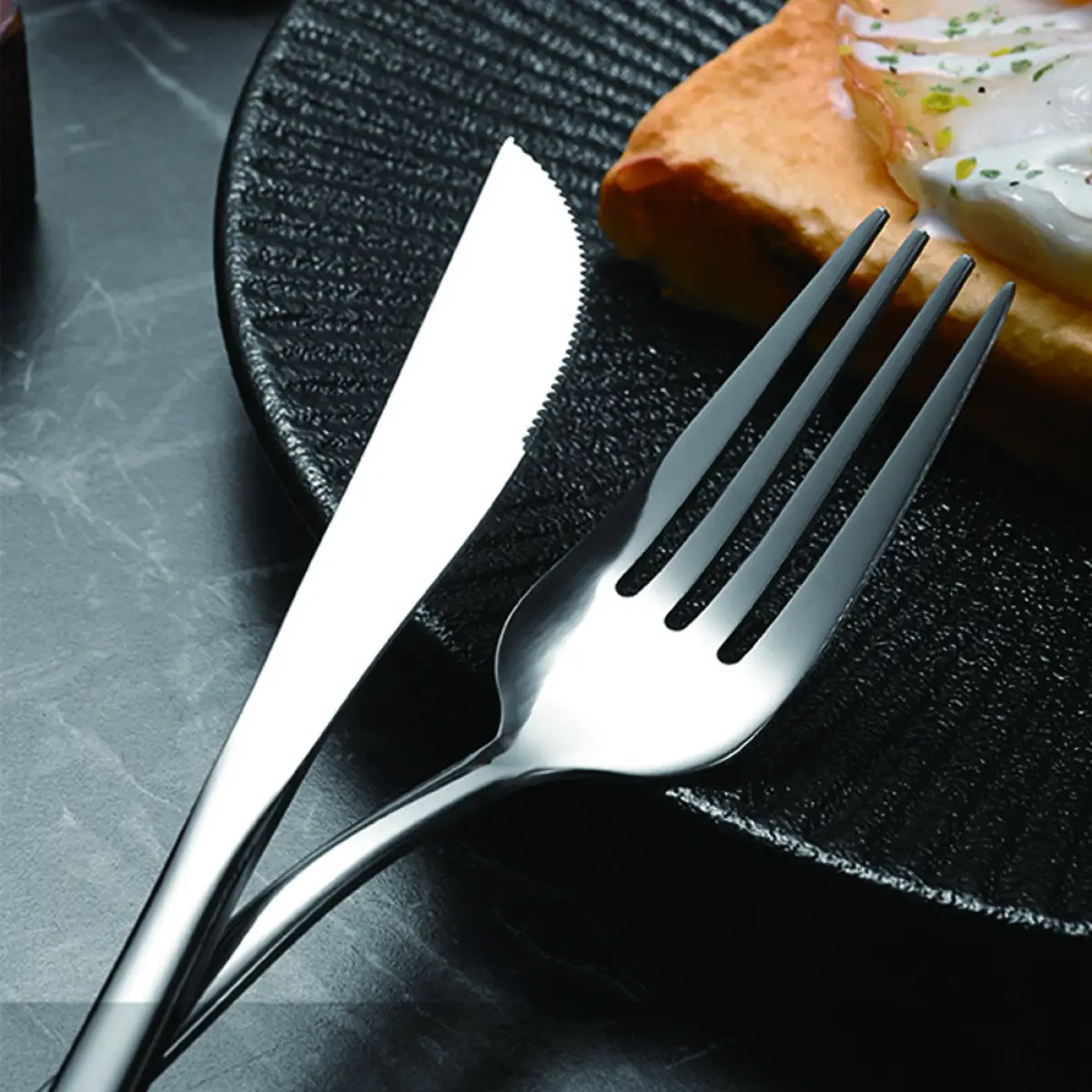 30pc CUTLERY DINNER SET STAINLESS STEEL METAL STAND RACK FORKS TEA SPOONS POLISH by N/A
