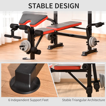 Multi-Function Adjustable Weight Training Bench Gym Fitness Lifting HOMCOM by Unbranded