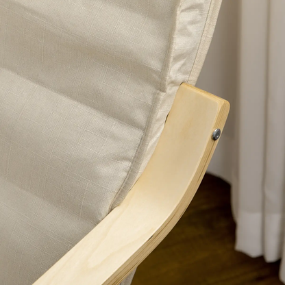 Lounge Chair Recliner Adjustable Footrest Home Cream White by HOMCOM