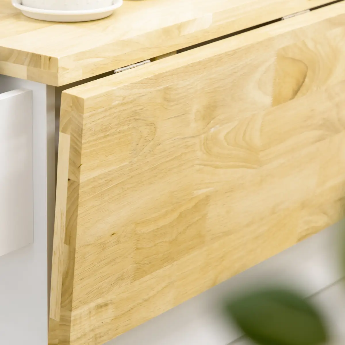 Drop-Leaf Kitchen Island on Wheels Utility Storage Cart with Drawers & Cabinet by Unbranded