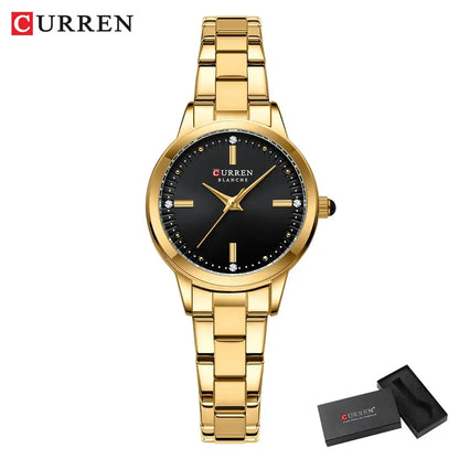 CURREN Women's Stainless Steel Strap Watch Perfect Blend of Minimalism and Fashion for Elegant Daily Wear with Box by All Mart Bristol Ltd