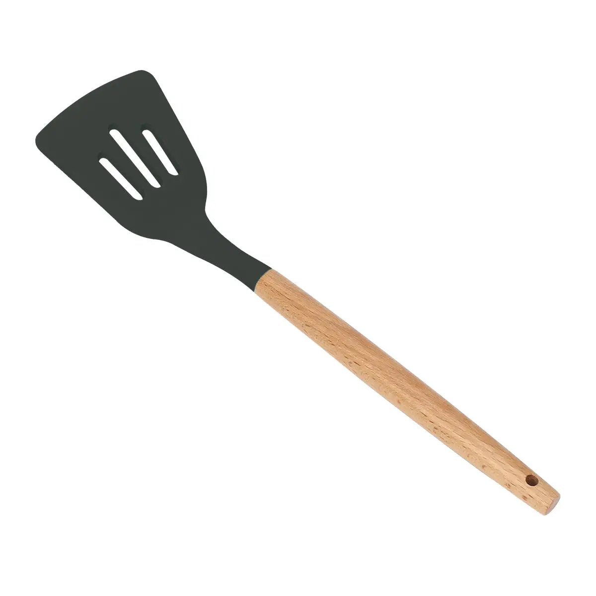 Wooden Handle Silicone Cooking Utensils Set by Dropshipman