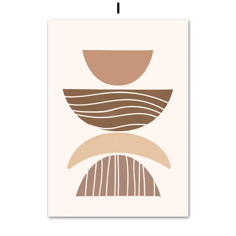 Line Leaves Geometric Abstract Boho Home Decor Painting by Dropshipman