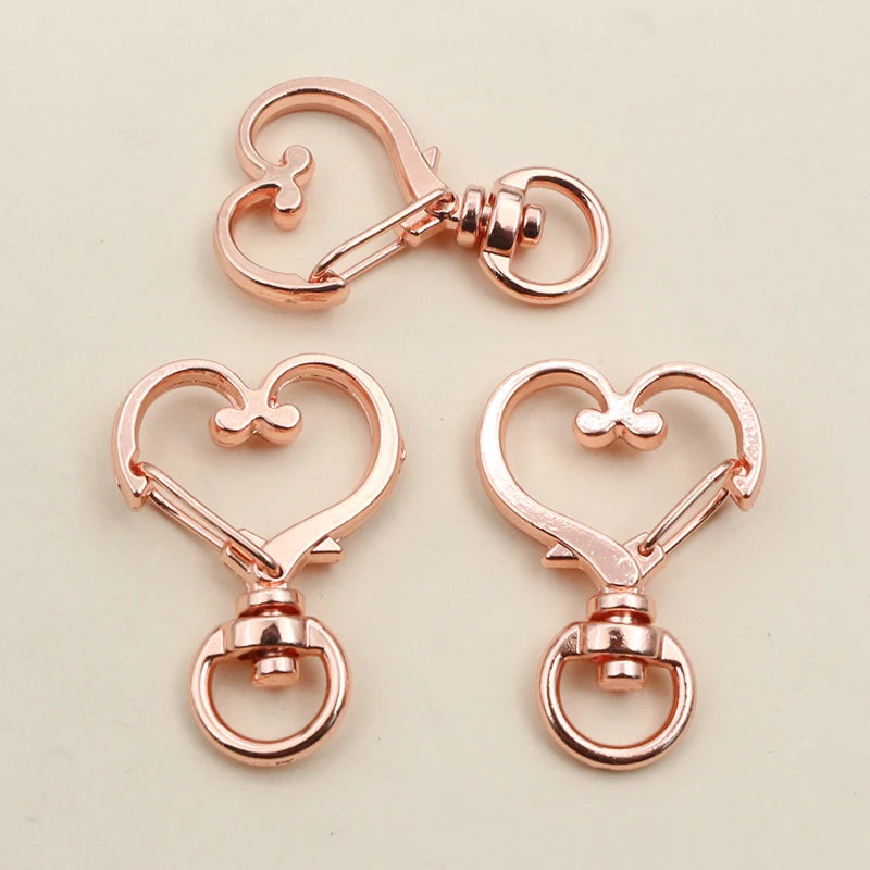 10pcs 35x24mm Heart Snap Hook Trigger Lobaster Clasp Clips Buckles For Keychain DIY Jewelry Making Accessories Findings by All Mart Bristol Ltd
