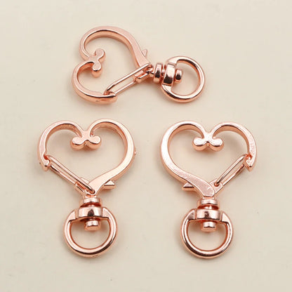 10pcs 35x24mm Heart Snap Hook Trigger Lobaster Clasp Clips Buckles For Keychain DIY Jewelry Making Accessories Findings by All Mart Bristol Ltd