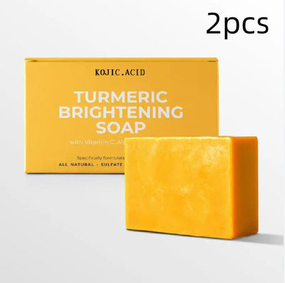 Turmeric Kojic Soap Turmeric Kojic Acid Soap Handmade Skin Products Natural Turmeric Soap Bar Skin Clean Dark Spot Remover Moist Bathing Facial Soap by Dropshipman