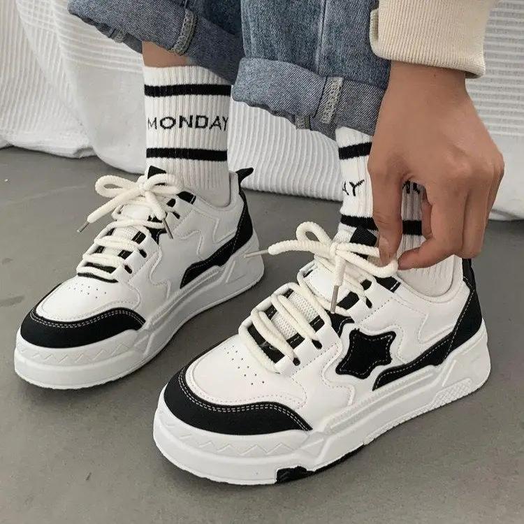 Women's Spring Korean Style Thick Bottom All-matching Students' Casual Skate Shoes by Dropshipman