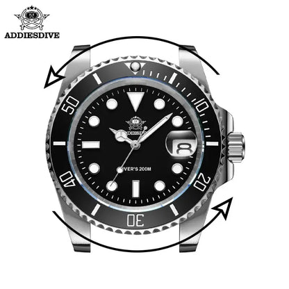 ADDIESDIVE Men's Classic Watch with Ceramic Bezel 200m Water Resistant Casual Quartz Watch BGW9 Blue Luminous Gift Watch MY-H3-2 by All Mart Bristol Ltd