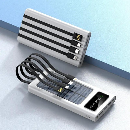 Portable Solar Power Bank With Cable by Dropshipman