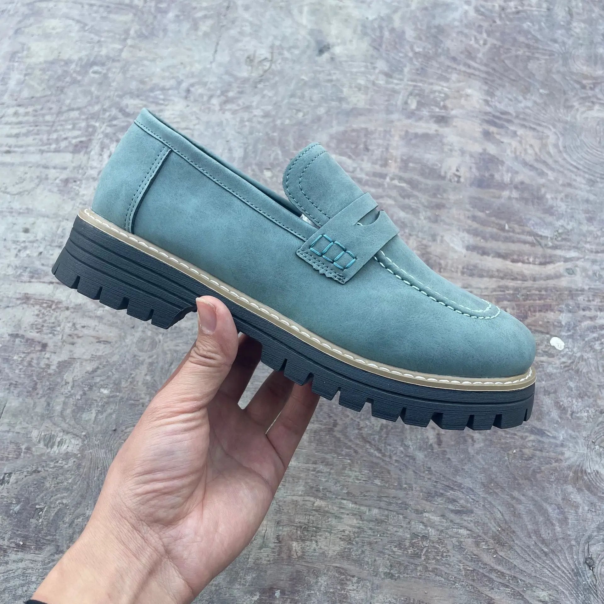 Leather Plus Size Casual Women's Shoes by Dropshipman