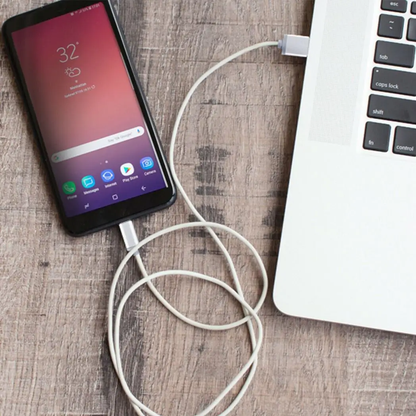 Powerz USB Data Charger Cable for Micro USB 1.2m - White by Aquarius
