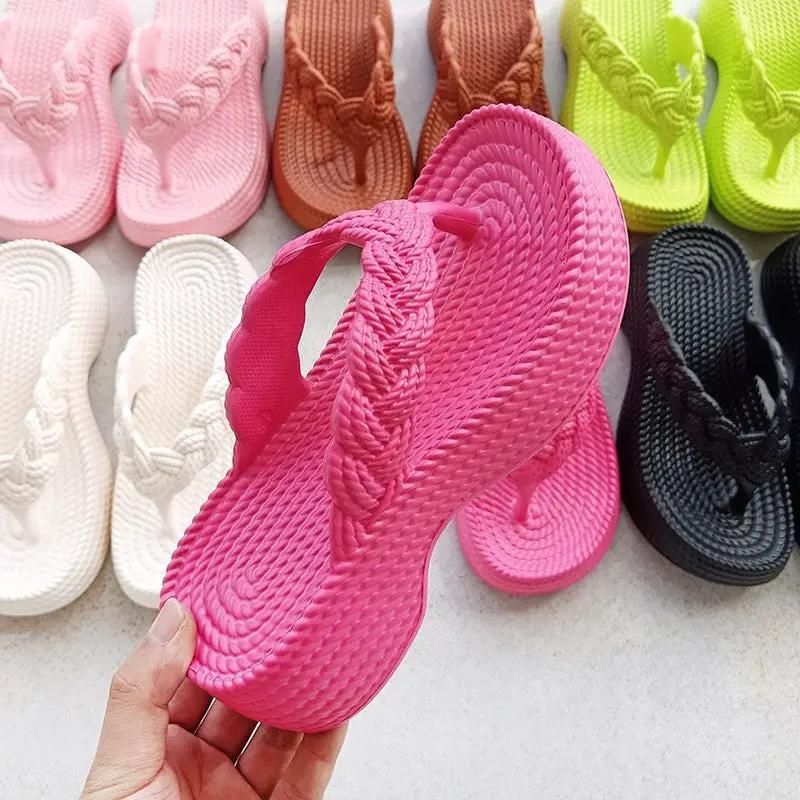 EVA Candy Color Soft Bottom Clip Toe Flip-flops by Dropshipman