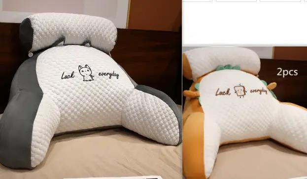 Sofa Fluffy Cushion Luncheon Pillow Triangle Reading Cushion Bedside Soft Large Backrest Lumbar Cushion Office Chair Cushion by Dropshipman