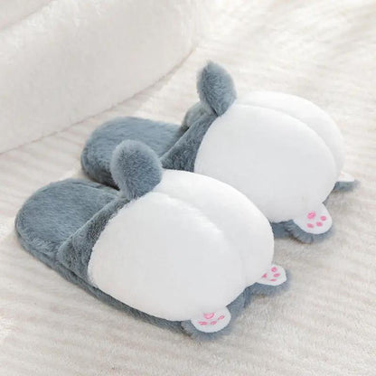 Cartoon Cute Girl Hip-wrapped Butt Warm-keeping And Cold-proof Non-slip Indoor Cotton Slippers by Dropshipman