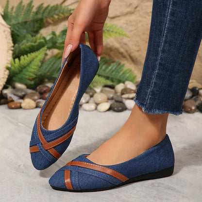 Simple and stylish low-cut shoes, flat low-top walking shoes, French pointed-toe commuter shoes. by All Mart Bristol Ltd