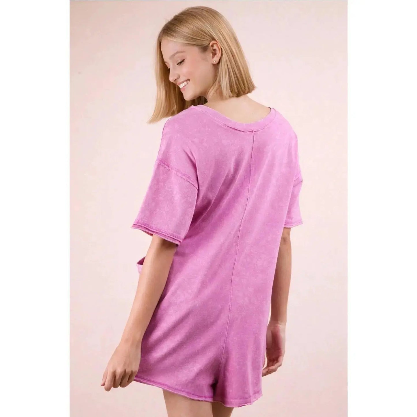 Oversized Romper- Acid Wash by All Mart Bristol Ltd