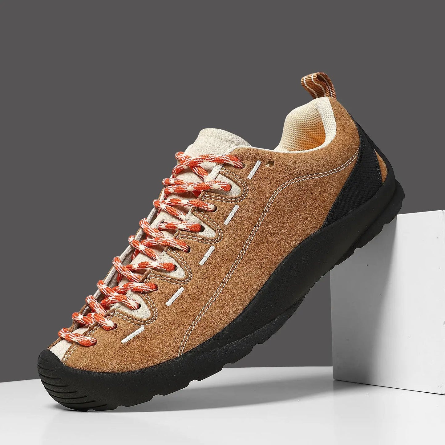 Matte Leathersuede Low-top Sneakers, Mid-sole, Vintage Style, Womens by Dropshipman
