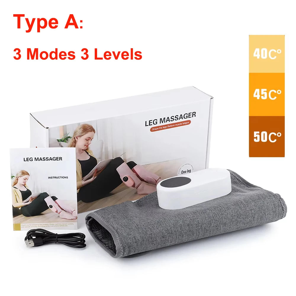 Wireless 360° Air Pressure Calf Massager 3 Level Hot Compress Airbag Compression Massage Leg Muscle Foot Relax Blood Circulation by All Mart Bristol Ltd