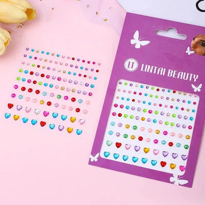 Hot Selling Face Gems Stickers Self Adhesive Waterproof Teardrop Rhinestones for Party Makeup Nail Art Beauty Supplies by All Mart Bristol Ltd