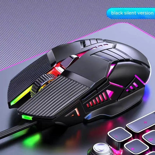 Wired Mouse 6D Colorful Dazzling E-sports Games Office Mute Luminous Mouse by Dropshipman