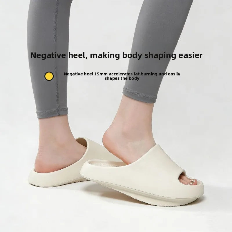 Negative heel shoes for women, arch support slippers for pelvic correction, high front and low back shoes for home use anti slip by All Mart Bristol Ltd