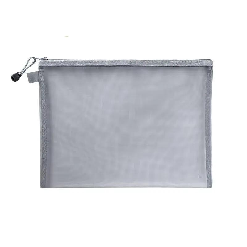 Nylon Mesh File Bag A4 A5 A6 Transparent Zipper Test Paper Information Bag Office Student Pen Bag Subject Bag Puzzle Storage Bag by All Mart Bristol Ltd