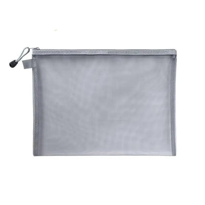 Nylon Mesh File Bag A4 A5 A6 Transparent Zipper Test Paper Information Bag Office Student Pen Bag Subject Bag Puzzle Storage Bag by All Mart Bristol Ltd