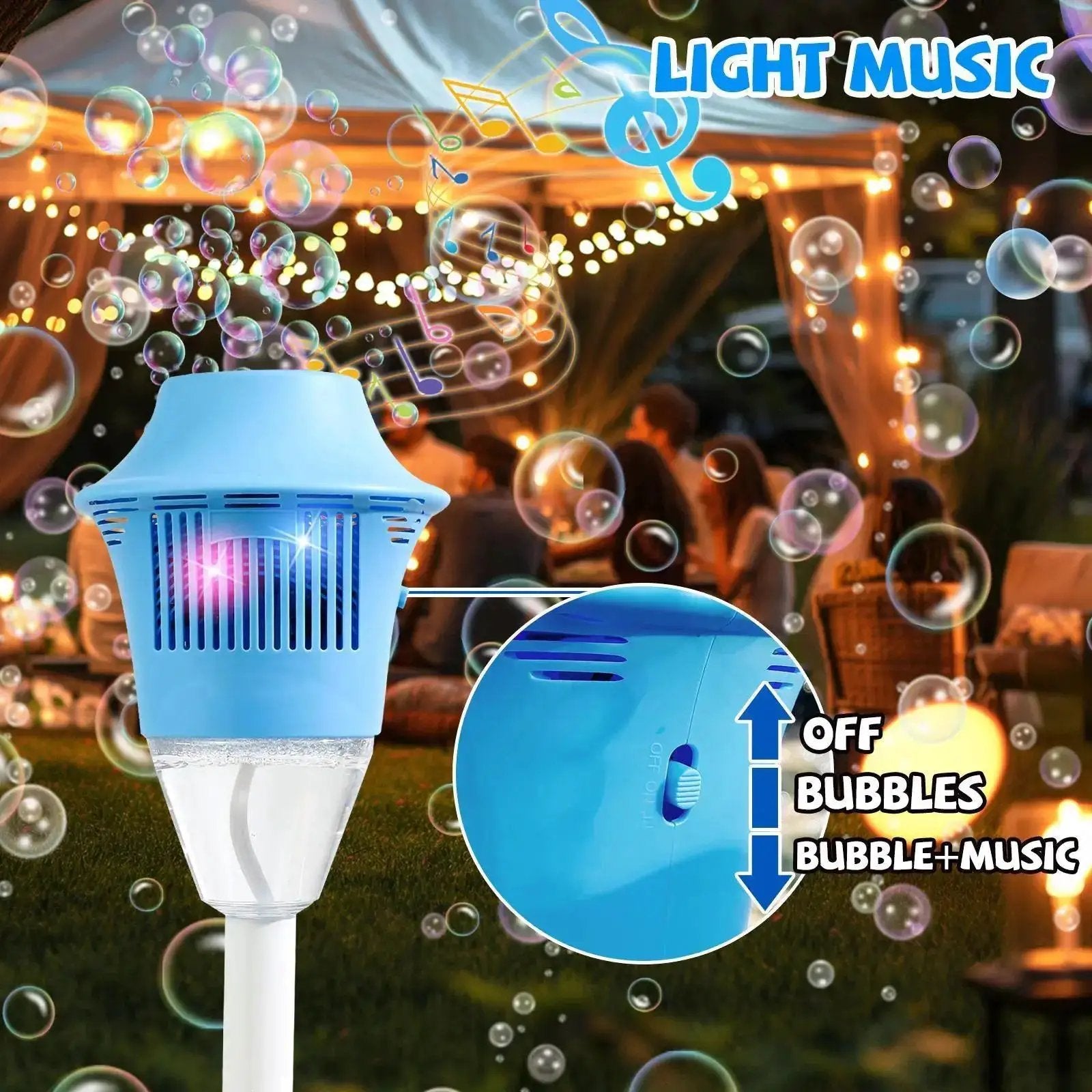 【Summervibes】Bubble Maker Toy for Kids Automatic Bubble Blaster with Music & Lights Adjustable Height Perfect for Outdoor & Partymassive Bubbles by All Mart Bristol Ltd