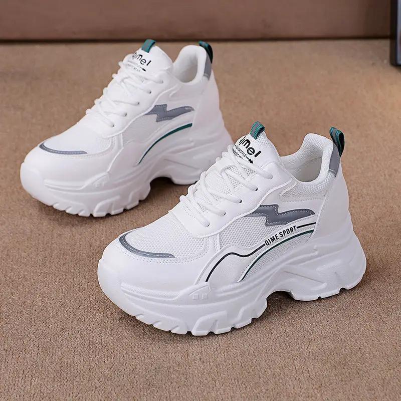 Height Increasing Insole Breathable White Shoes by Dropshipman