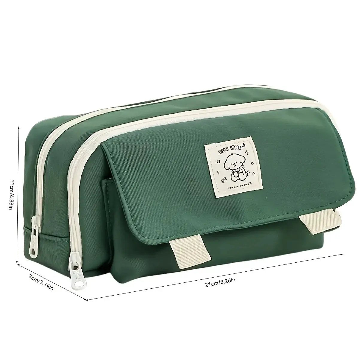 Cartoon Dog Pencil Bag Pen Case 4 Layer Multi Slots Mesh Storage Pouch for Stationery School A7602 by All Mart Bristol Ltd