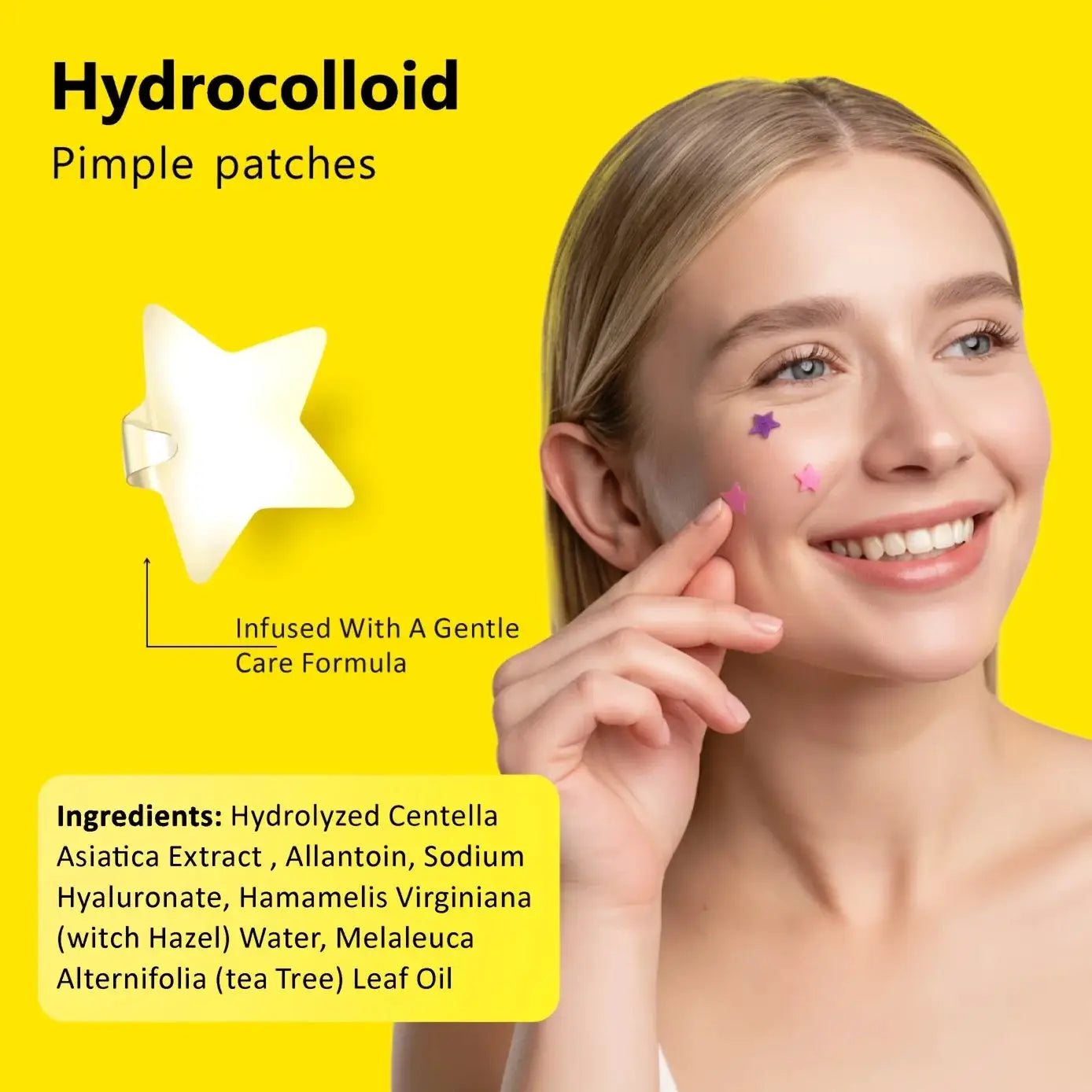60PCS of portable small mirror star-shaped acne patches, with a fashionable design. Perfect for touch-ups at any time by All Mart Bristol Ltd