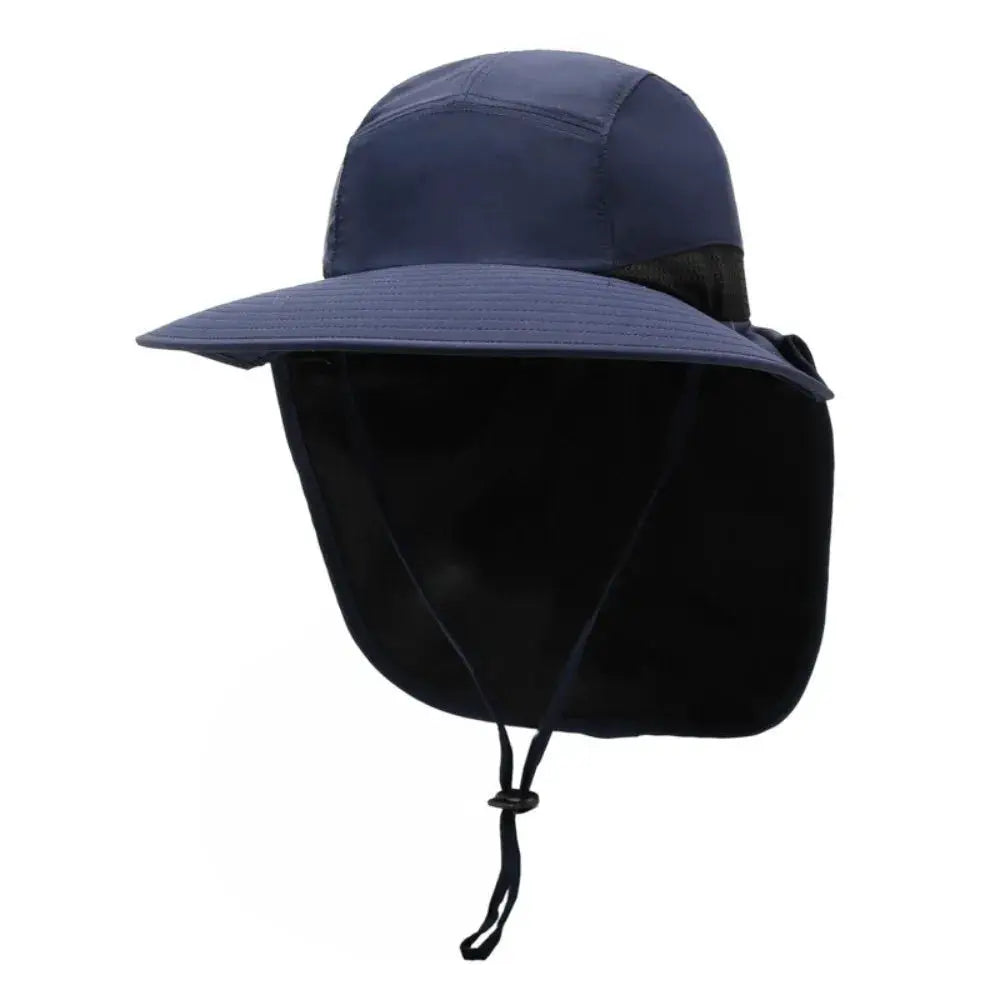 Fashion Wide Brim Outdoor Sun Hat Adjustable UV Protection Fisherman Cap with Neck Flap Quick-drying Bucket Cap Women by All Mart Bristol Ltd