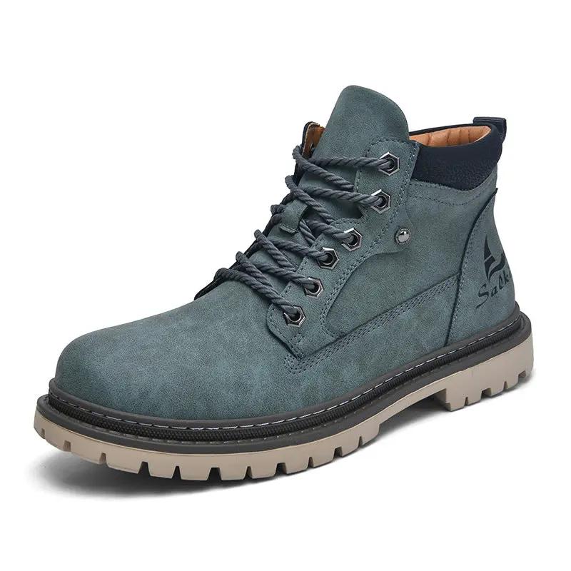 Men's Mid-Top Autumn British Style Worker Boot by Dropshipman
