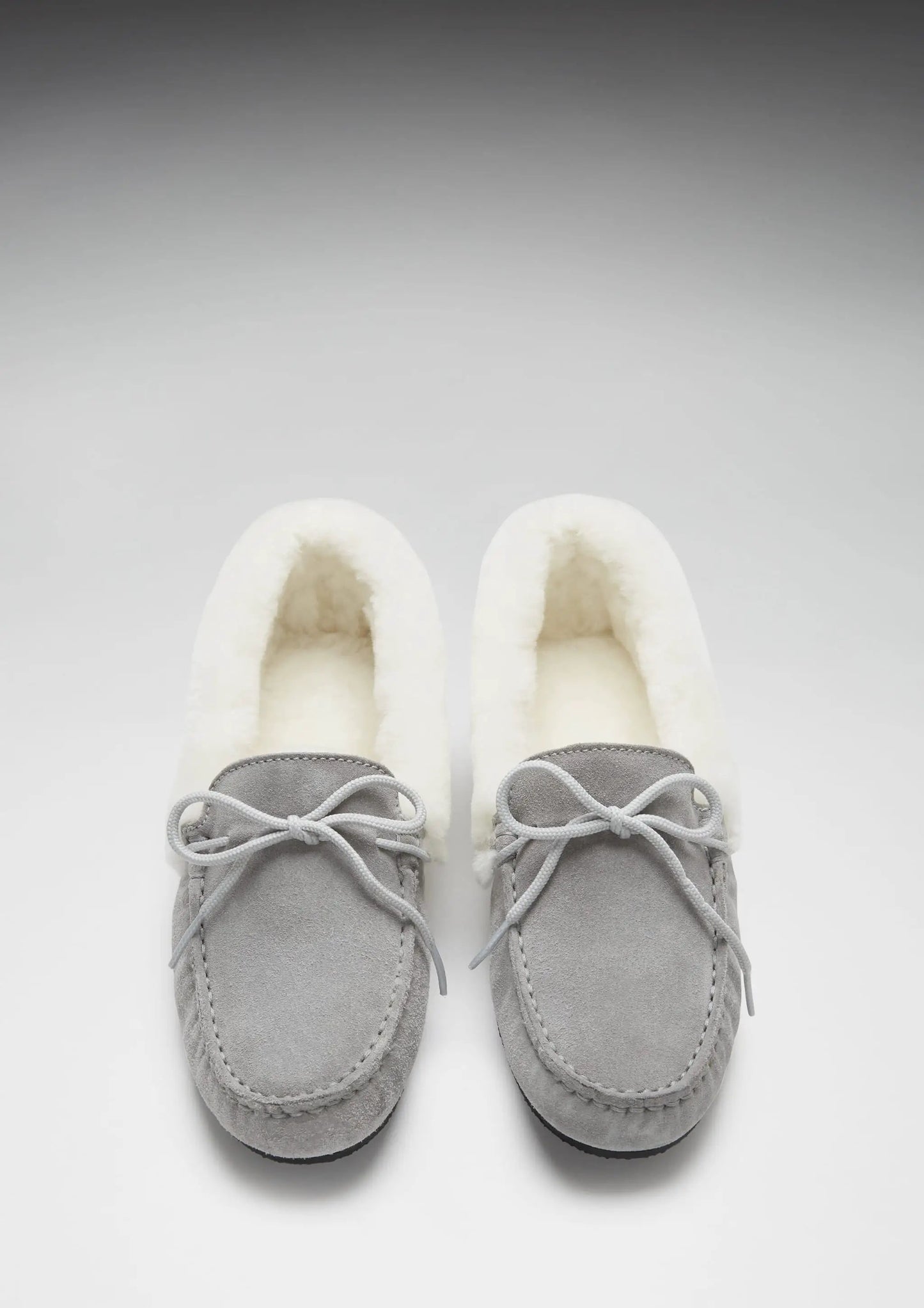 Women's slippers, sheepskin, dove grey suede by Hugs & Co.