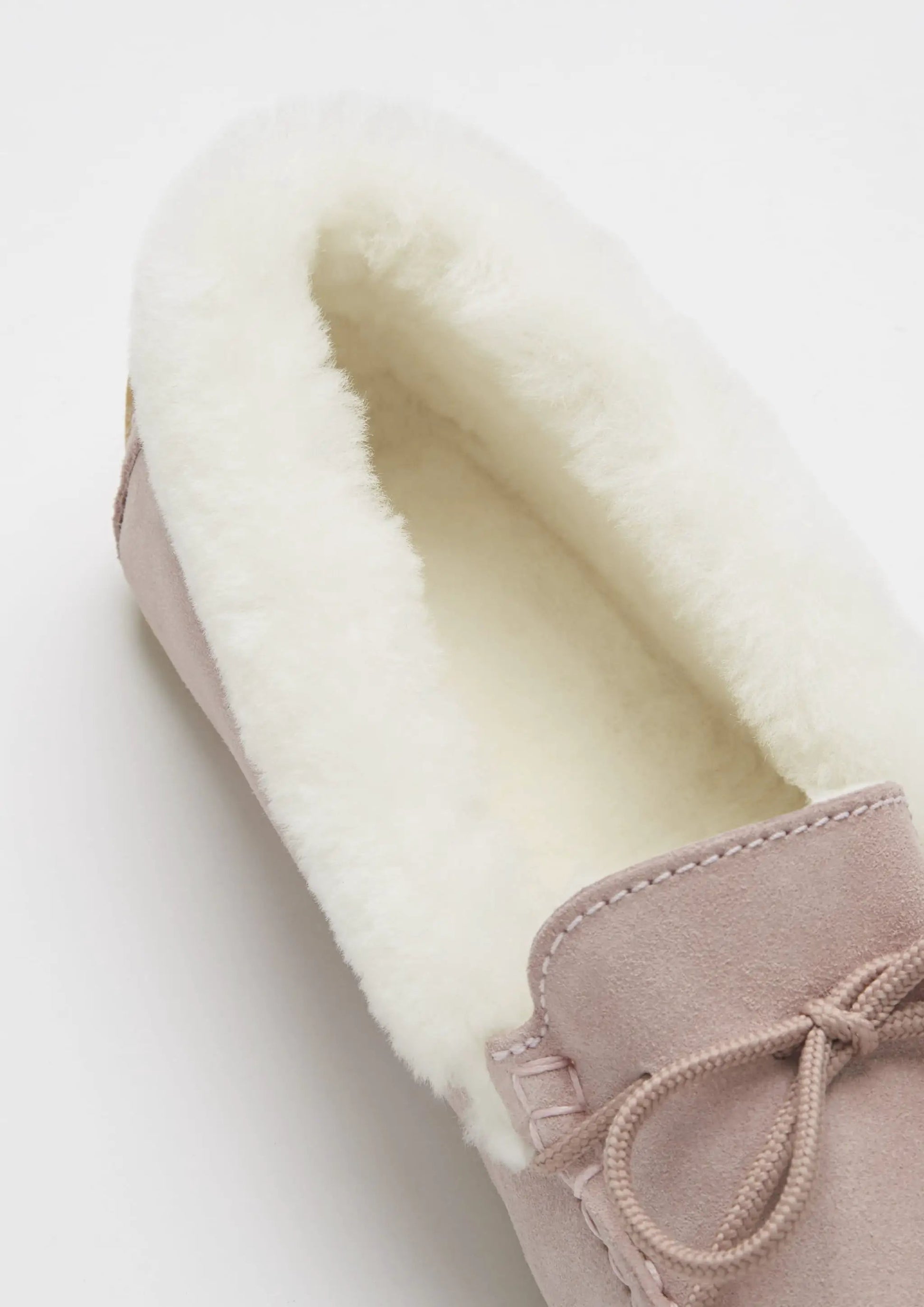 Women's slippers, sheepskin, ice pink suede by Hugs & Co.